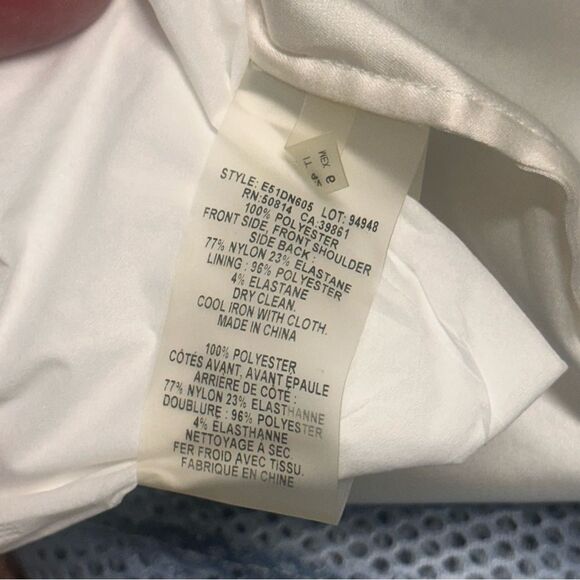 Elie Tahari Kemper Dress White Blue Ombré Fit & Flare Sleeveless Size 6 - Picture 14 of 14